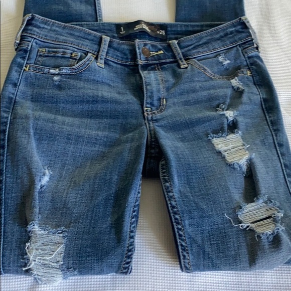 Hollister super skinny jeans distressed size 1 - Picture 9 of 12
